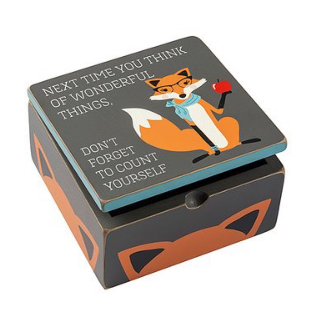 Primitives by Kathy-Wonderful Things Fox Box- charming gift for teachers -New